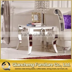 2017 Marble End Table Small With Stainless Steel Leg thumbnail-1