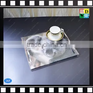 Rectangular Customized Clear Acrylic Candy Tray Wine Holder Tray Perspex Serving Tray for Party Wholesale thumbnail-1