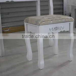 French Style Dressing Table With Mirror and Stool thumbnail-4