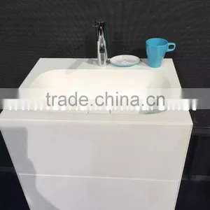 One Piece Shaped Corian Free Standing Basin thumbnail-1
