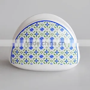 Napkin Holder, Porcelain With Decal thumbnail-1