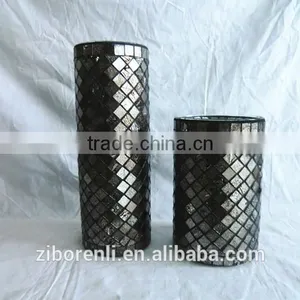 Cylinder Shape Brown Mosaic Long Vases thumbnail-2
