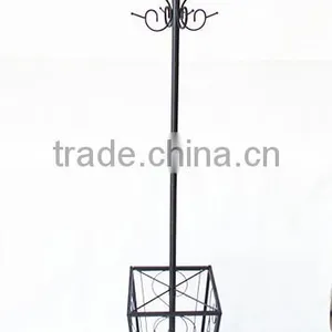 RH-4737 Multifunctional Metal Standing Coat Rack With Umbrella Holder Hat Clothes Coat Rack thumbnail-2