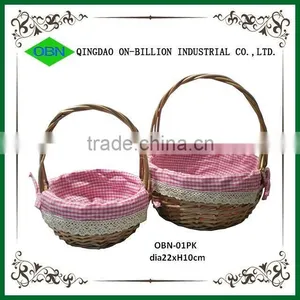 Lovely Decorated Willow Basket Flower Girl thumbnail-2