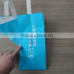 Colored Shopping Kraft Paper Bag With Ribbon Handle thumbnail-5