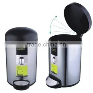 10L Stainless Steel Foot Pedal Trash Can, Foot Pedal Dustbin With Cover thumbnail-2