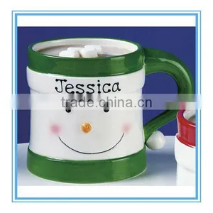 Christmas Ceramic Candle Holder in Cup Shape thumbnail-1