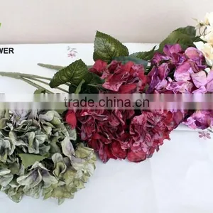 Autumnal Hydrangea Artificial Hydrangea Bouquet Decorative Landscaping Hydrangea Bouquet thumbnail-3
