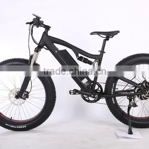 New Arrival 26 Inch 48V Full Suspension Fat Tire Electric Mountain Bike With Hidden Battery thumbnail-1