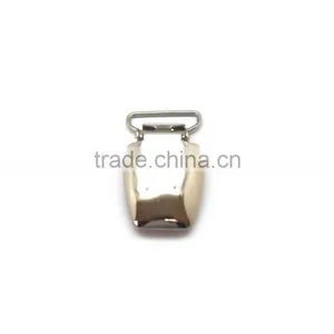 3/4" Wire Loop, High Quality Stamping Steel Metal Suspender Clip With Plastic Teeth Inside for Garment, Cloth Clip thumbnail-1