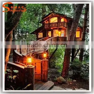 China Factory Manufacture Make Artificial Fiber Glass Tree House thumbnail-2