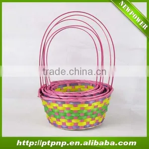 Cheap Wholesale Cute Natural Bamboo Hanging Basket thumbnail-1