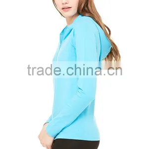 Pull Over Hoodie Women's Cotton Spandex Half-Zip Long Raglan Sleeves Hooded Quarter Zip Pullover Hoodie thumbnail-3