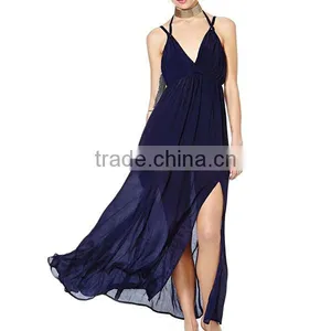 New Designs High Quality Best Price Top Fashion Sexy Western Style New Model Frocks Dresses thumbnail-2