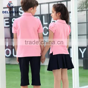 New Design Pink Color Cotton Polo Shirt For Students Wear thumbnail-3