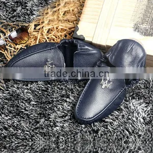 Top Layer Leather Soft Casual Shoes for Men Fashion Have Sample, Full Grain Cow Leather Peas Shoes Casual for Male thumbnail-4