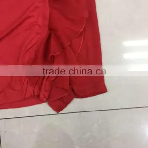 Good Quality of Latest Designs Flower Trimming Red T-shirt Factory Closeout thumbnail-4