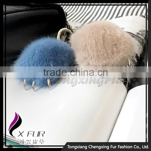 CX-R-54 Hot Selling Fashion Wholesale Mink Fur Bag Charm Lucky thumbnail-4