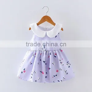 New Design Hot Sale Summer 2017 Baby Clothes Wholesale Printing Cotton Clothing Boutique Custom Kids Baby Birthday Girl Dress thumbnail-1