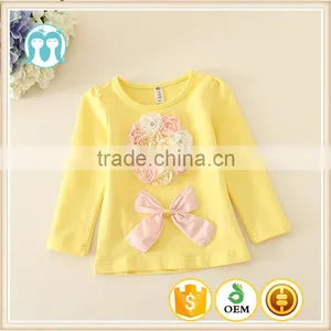 Fall and Winter in Stock 2015 Children's Clothing T-shirts for Girls Cartoon Undershirt Tops 5pcs/lot 100-140 Kids Clothes thumbnail-5