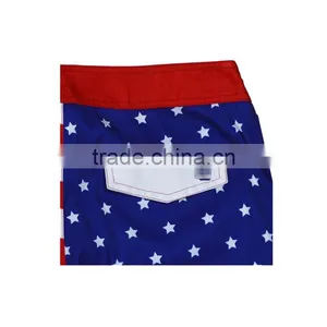 China Custom 4 Way Stretch American Flag Board Shorts thumbnail-5