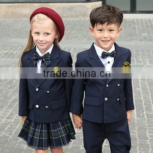 High End Plain Nice Design Logo Plate School Uniforms for Kindergarten Wholesale thumbnail-4