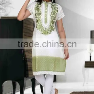 White Latest Kurti Designs for Girls for Stitching 2014 thumbnail-4