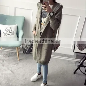 Hooded Cardigan Sweater Coat Korean Female and 2017 New Spring All-match Sweater thumbnail-4