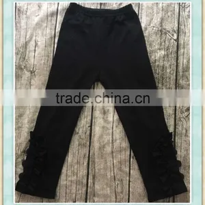 Baby Trouser 2017 Black Ruffle Home Wear Baby Girl Fall Fashion Trouser Material Fabric thumbnail-1
