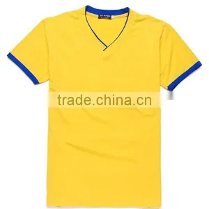 Mens Slim Fit V Shaped Neck T-Shirts Blank Tee Shirt thumbnail-2