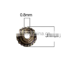 Zinc Based Alloy Spacer Beads Wheel Antique Bronze thumbnail-2