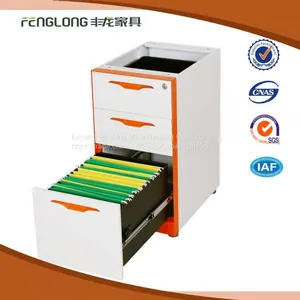 Fenglong High Quality 3 Drawers Mobile Steel Pedestal Cabinets thumbnail-5