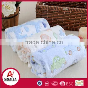 100% Polyester Super Soft Cartoon Printed and Jacquard Baby Blanket thumbnail-1