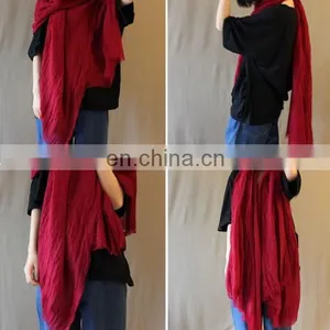 Cape Yarn Wide Large Size Thin Scarf Multi Colors Fashion Women Shawl Trendy Female Breathable Scarf Whole Colored thumbnail-2