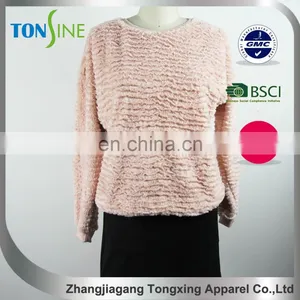 Women's Long Sleeve Pink Maomao Pullovers thumbnail-1