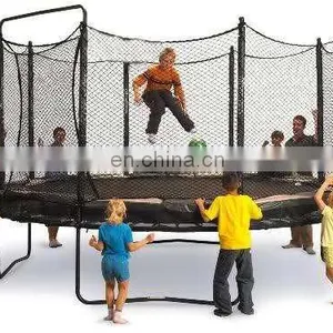 Hot Selling 8ft - 14ft Kids Trampoline With Protection Net,Kids Spring Jumping Bed,Indoor Baby Bounce Bed With Protection Net thumbnail-1