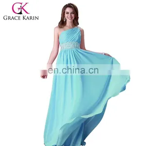 Grace Karin Women's Fashion Formal Long Dresses Evening Pink and Blue Chiffon A-line Evening Dress CL3410-2# thumbnail-1
