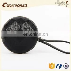 CR 80% Customers Repeat Orders Shiny pu Surface Diamond Structure Metal Frame Portable Round Black New Stylish Custom Coin Purse thumbnail-4