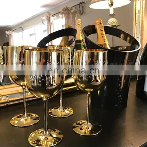 Golden Acrylic/Plastic Moet Champagne Glasses thumbnail-1
