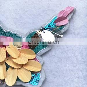 2017 The Most Popular Colorful Sequin Embroidery Patches Birds for Garment thumbnail-4
