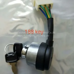 6 Wire Ignition Start Switch Key For 2.5-6.5KW 188F Gasoline Generator/lock&key thumbnail-1