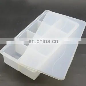 Food Grade Silicone Eight Grid Ice Mold With Cover thumbnail-4