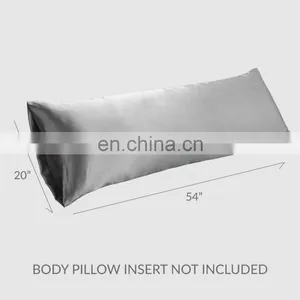 High Quality Sensitivities Cozy Soft Seamless Sleeping Silver Silk Hair Body Pillowcase For Women thumbnail-4