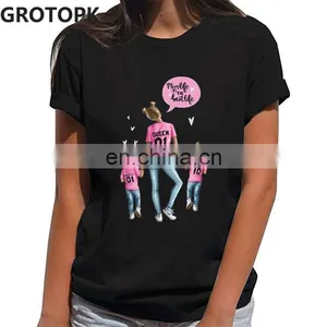 Super Mom Mother's Day Theme Print Stylish Round Neck Personality Slim Short Sleeve T-shirt thumbnail-3