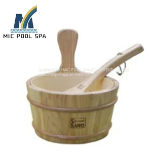 Hot Selling Sauna Accessories,wooden Scoop With Wooden Drum for Sauna Room thumbnail-2