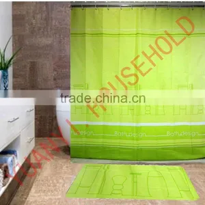 Bright Color Shower Curtains Yellow Bathroom Shower Curtain Sets thumbnail-1