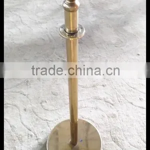 Stainless Steel Flat Base Mobile Steel Barrier With Velvet Or Twist Rope For Crowd Control thumbnail-1