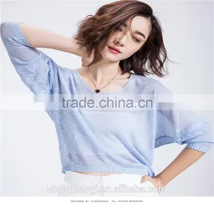 New Fashion Women Summer Pullover Breathable Sweater With Best Qualtiy thumbnail-1