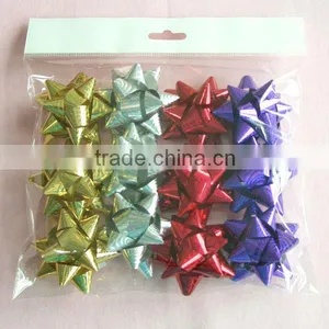 Black Per-make Plastic Ribbon Star Bows for Gift Packing Festival Decorative thumbnail-4
