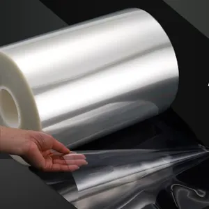 50mic Clear BOPP Self Adhesive Label Stock Jumbo Roll Water Acrylic Glue Glassine Liner For Cosmetic Wine Bottle Label thumbnail-1